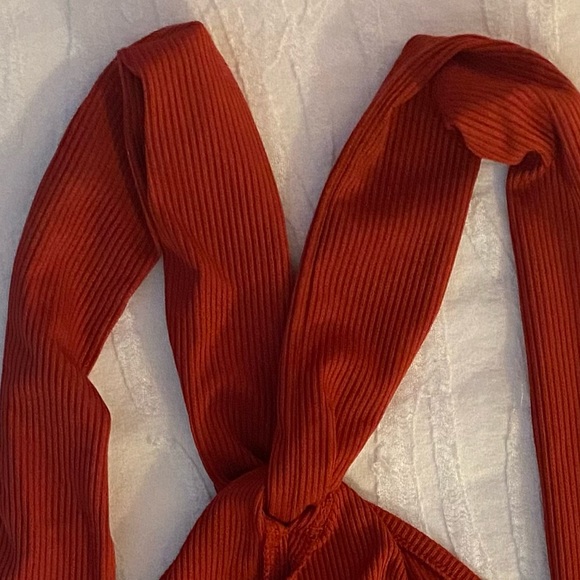 Brand new Halter cris cross neck toe open back with Tie back around neck - Picture 2 of 5